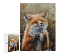 500 PCS Rompecabezas para Adultos Rompecabezas Cute Fox Coffee Tea Drink Rompecabezas para Adultos Juego De Ingenio Carrera De Velocidad De Manos Juego Desafiante Regalos 500 PCS