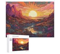 500 PCS Rompecabezas para Adultos Rompecabezas Dreamy Sunset Landscape Rompecabezas Juegos Relajantes Una Obra De Arte Cumpleaños 500 PCS