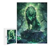 500 PCS Rompecabezas para Adultos Rompecabezas Epic Emerald Lion Rompecabezas para Adultos Juguetes Antiestrés Juego Difícil Y Desafiante Regalos 500 PCS