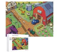 500 PCS Rompecabezas para Adultos Rompecabezas Farmland Fun A Barnyard Adventure Rompecabezas Juegos Relajantes Una Obra De Arte Cumpleaños 500 PCS