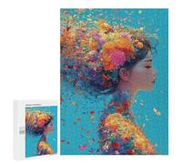 500 PCS Rompecabezas para Adultos Rompecabezas Floral Fantasy Woman Rompecabezas para Adultos Juegos Relajantes Mejora La Memoria Cumpleaños 500 PCS