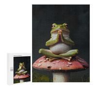 500 PCS Rompecabezas para Adultos Rompecabezas Frog in Meditation Rompecabezas para Adultos Juguetes Antiestrés Juego Difícil Y Desafiante Regalos 500 PCS