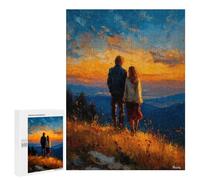 500 PCS Rompecabezas para Adultos Rompecabezas Golden Horizon - Together Beyond The Silence Rompecabezas para Adultos Juguetes Antiestrés Juego Difícil Y Desafiante Regalos 500 PCS