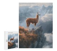 500 PCS Rompecabezas para Adultos Rompecabezas Llama on Mountain Peak Rompecabezas para Adultos Juguetes Antiestrés Juego Difícil Y Desafiante Regalos 500 PCS
