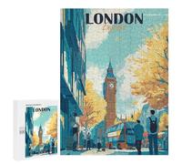 500 PCS Rompecabezas para Adultos Rompecabezas London England Travel Rompecabezas para Adultos Juguetes Antiestrés Juego Difícil Y Desafiante Regalos 500 PCS