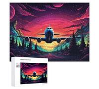 500 PCS Rompecabezas para Adultos Rompecabezas Magical Forest Sunset Flight Rompecabezas para Adultos Juego De Ingenio Carrera De Velocidad De Manos Juego Desafiante Regalos 500 PCS