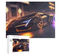 500 PCS Rompecabezas para Adultos Rompecabezas Neon Future Supercar Artwork Rompecabezas Juegos Relajantes Una Obra De Arte Cumpleaños 500 PCS
