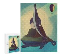 500 PCS Rompecabezas para Adultos Rompecabezas Whale, Turtle, and Island Rompecabezas para Adultos Juguetes Antiestrés Juego Difícil Y Desafiante Regalos 500 PCS
