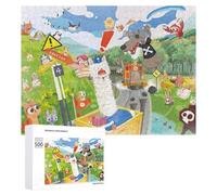 500 PCS Rompecabezas para Adultos Rompecabezas Whimsical Forest Adventure Wall Mural Rompecabezas Juegos Relajantes Una Obra De Arte Cumpleaños 500 PCS