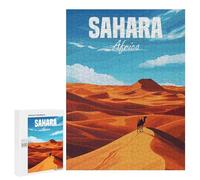 500 PCS Rompecabezas para Adultos Sahara Africa Desert Rompecabezas para Adultos Juego De Ingenio Pero Divertido Y Humorístico Actividades Divertidas En Casa, 500 PCS