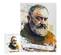500 PCS Rompecabezas para Adultos Saint Padre PIO Rompecabezas para Adultos Juegos Relajantes Corte De Precisión Cumpleaños Y Navidad 500 PCS
