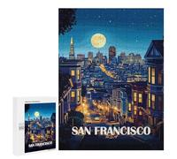 500 PCS Rompecabezas para Adultos San Francisco Cityscape at Night Rompecabezas para Adultos Juguete Decoración De Pared Arte De Pared Desafiante De Completar 500 PCS