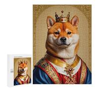 500 PCS Rompecabezas para Adultos Shiba Inu King Rompecabezas para Adultos Juegos De Relajación Regalos para Mujeres Regalos De Cumpleaños 500 PCS