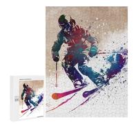 500 PCS Rompecabezas para Adultos Ski Sport Art Rompecabezas para Adultos Juguete Decoración De Pared Mejora Los Recuerdos Regalos para Amigos Y Familiares 500 PCS
