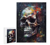 500 PCS Rompecabezas para Adultos Skull Head 1 Rompecabezas para Adultos Juegos Divertidos Vacaciones En Casa Matar El Tiempo Regalos De Cumpleaños Y Únicos 500 PCS