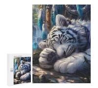 500 PCS Rompecabezas para Adultos Sleeping White Tiger Rompecabezas para Adultos Juguetes De Bricolaje Decoración del Hogar Difíciles Y Desafiantes 500 PCS