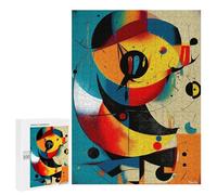 500 PCS Rompecabezas para Adultos Solar Orbit - Cosmic Abstract Geometry in Cyan, Vermillion, and Gold Rompecabezas para Adultos Juguetes De Bricolaje Decoración del Hogar Difíciles Y Desafiantes 500