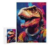 500 PCS Rompecabezas para Adultos Space Dinosaur Adventure -19 Rompecabezas para Adolescentes Mejora La Memoria Difícil Y Desafiante 500 PCS