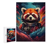 500 PCS Rompecabezas para Adultos Space Red Panda Adventure -4 Rompecabezas para Adolescentes Mejora La Memoria Difícil Y Desafiante 500 PCS