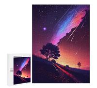 500 PCS Rompecabezas para Adultos Starry Night with Meteor Shower Rompecabezas para Adultos Juegos Divertidos Alivia El Estrés Desafiante De Completar 500 PCS