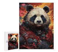 500 PCS Rompecabezas para Adultos Steampunk Panda Art Rompecabezas para Adultos Juguetes Antiestrés Decoración del Hogar Cumpleaños Y Navidad 500 PCS