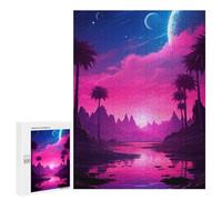 500 PCS Rompecabezas para Adultos Sunset Synthwave Reverie Rompecabezas para Adultos Juguetes Antiestrés Una Obra De Arte Difícil Y Desafiante 500 PCS