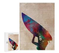 500 PCS Rompecabezas para Adultos Surfer Women Sport Rompecabezas para Adultos Juguetes Antiestrés Una Obra De Arte Difícil Y Desafiante 500 PCS