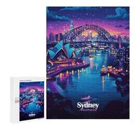 500 PCS Rompecabezas para Adultos Sydney Harbour Night Rompecabezas para Adultos Juegos De Relajación Regalos para Mujeres Regalos De Cumpleaños 500 PCS