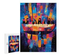 500 PCS Rompecabezas para Adultos The Last Supper Reinterpreted - Abstract Geometric Expressionism Rompecabezas para Adultos Juguete Decoración De Pared Arte De Pared Desafiante De Completar 500 PCS