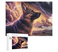 500 PCS Rompecabezas para Adultos Thunderstorm Adventure with German Shepherd Rompecabezas para Adultos Juguetes De Bricolaje Análisis Y Lógica Cumpleaños Y Navidad 500 PCS