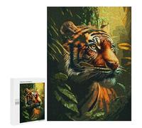 500 PCS Rompecabezas para Adultos Tiger Head Abstract Rompecabezas para Adultos Juguete Decoración De Pared Arte De Pared Desafiante De Completar 500 PCS