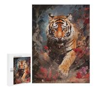 500 PCS Rompecabezas para Adultos Tiger in Paint Bird View Juego Familiar De Rompecabezas Análisis Y Lógica Interacción Entre Padres E Hijos 500 PCS