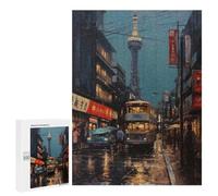 500 PCS Rompecabezas para Adultos Tokyo Japan Oil Painting Rompecabezas para Adultos Juegos Relajantes Corte De Precisión Cumpleaños Y Navidad 500 PCS