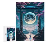 500 PCS Rompecabezas para Adultos Torii Gate Japan Night Rompecabezas para Adultos Juegos Relajantes Corte De Precisión Cumpleaños Y Navidad 500 PCS