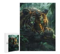 500 PCS Rompecabezas para Adultos Tropical Rain Forest Tiger Rompecabezas para Adultos Juguete Decoración De Pared Mejora Los Recuerdos Regalos para Amigos Y Familiares 500 PCS