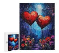 500 PCS Rompecabezas para Adultos Two Hearts in The Night Rompecabezas para Adultos Juguetes Antiestrés Una Obra De Arte Difícil Y Desafiante 500 PCS