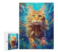 500 PCS Rompecabezas para Adultos Underwater Cat 3 Juego Familiar De Rompecabezas Análisis Y Lógica Interacción Entre Padres E Hijos 500 PCS