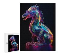 500 PCS Rompecabezas para Adultos Vibrant Crystal Dragon Rompecabezas para Adultos Juguetes Antiestrés Una Obra De Arte Difícil Y Desafiante 500 PCS