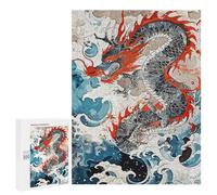 500 PCS Rompecabezas para Adultos Vintage Paint Dragon Rompecabezas para Adultos Juguete Decoración De Pared Mejora Los Recuerdos Regalos para Amigos Y Familiares 500 PCS