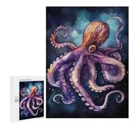 500 PCS Rompecabezas para Adultos Watercolor Octopus Rompecabezas para Adultos Juguetes Antiestrés Una Obra De Arte Difícil Y Desafiante 500 PCS