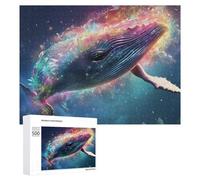 500 PCS Rompecabezas para Adultos Whale Dreams in Colorful Light Rompecabezas para Adultos Juegos De Relajación Regalo De Cumpleaños Cumpleaños Y Navidad 500 PCS