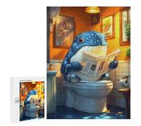 500 PCS Rompecabezas para Adultos Whale on The Toilet Funny Juego Familiar De Rompecabezas Análisis Y Lógica Interacción Entre Padres E Hijos 500 PCS