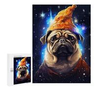 500 PCS Rompecabezas para Adultos Wizard Pug Cute Pixel Art Rompecabezas para Adultos Juguete Decoración De Pared Mejora Los Recuerdos Regalos para Amigos Y Familiares 500 PCS