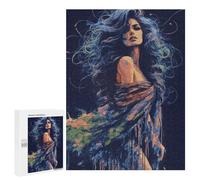 500 PCS Rompecabezas para Adultos Woman with Flowing Hair Rompecabezas para Adultos Juegos Relajantes Corte De Precisión Cumpleaños Y Navidad 500 PCS