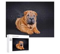 500 PCS Rompecabezas para Adultos Y Adolescentes Chinese Shar Pei Rompecabezas para Adultos Juego Familiar Desafío Difícil 500 PCS