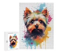 500 PCS Rompecabezas para Adultos Yorkshire Terrier Dog Rompecabezas para Adultos Juguetes Antiestrés Una Obra De Arte Difícil Y Desafiante 500 PCS