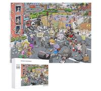 500 PCS Rompecabezas para Adultos Zombies Steal The Show in Busy Street Scene Rompecabezas Juguetes Antiestrés Regalos para Mujeres Difíciles Y Desafiantes 500 PCS