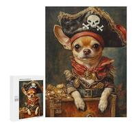 500 PCS Rompecabezas Pirate Dog Treasure Chest-25 Rompecabezas para Adolescentes: Alivia El Estrés. Entrena Tu Cerebro Y Tus Manos. Juguetes Educativos De Aprendizaje 500 PCS