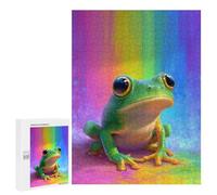 500 PCS Rompecabezas Rainbow Frog Art Print Rompecabezas para Adultos Juguetes Antiestrés Vacaciones En Casa Matar El Tiempo Interacción Entre Padres E Hijos 500 PCS
