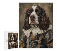 500 PCS Rompecabezas - Royal Cocker Spaniel Portrait Rompecabezas para Adolescentes Actividades Familiares para Cumpleaños, Navidad Regalos Y Cumpleaños Únicos 500 PCS